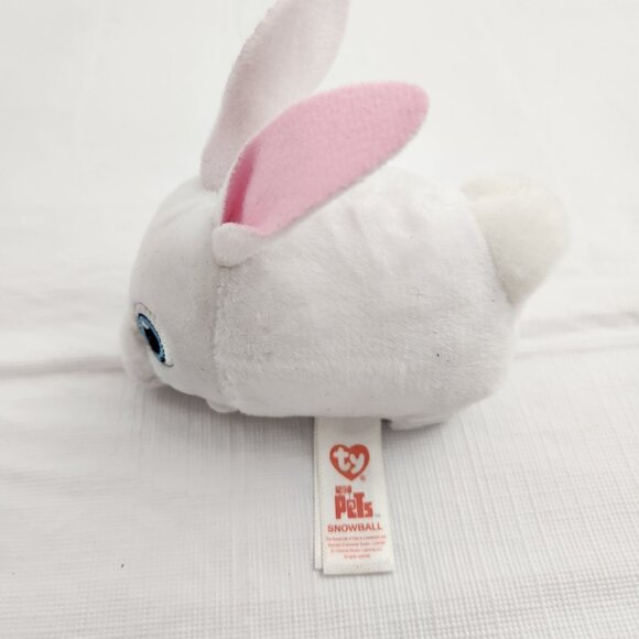 Life Of Pets Snowball Bunny Plush Stuffy Small Rabbit TY - Picture 5 of 9